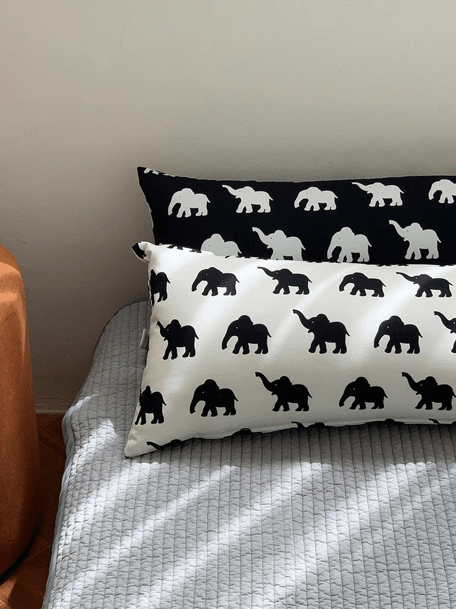 Elephant oxford body pillow - 2color